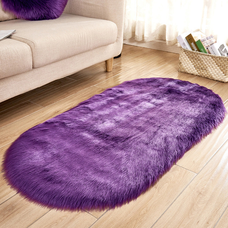 Simple Plain Rug Blue and Purple Nordic Rug Shag Washable Anti-Slip Backing Area Rug for Living Room Purple Clearhalo 'Area Rug' 'Casual' 'Rugs' Rug' 1624861