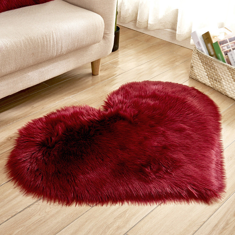 Red and Pink Modern Rug Shag Solid Color Rug Washable Carpet for Living Room Crimson Clearhalo 'Area Rug' 'Casual' 'Rugs' Rug' 1624917