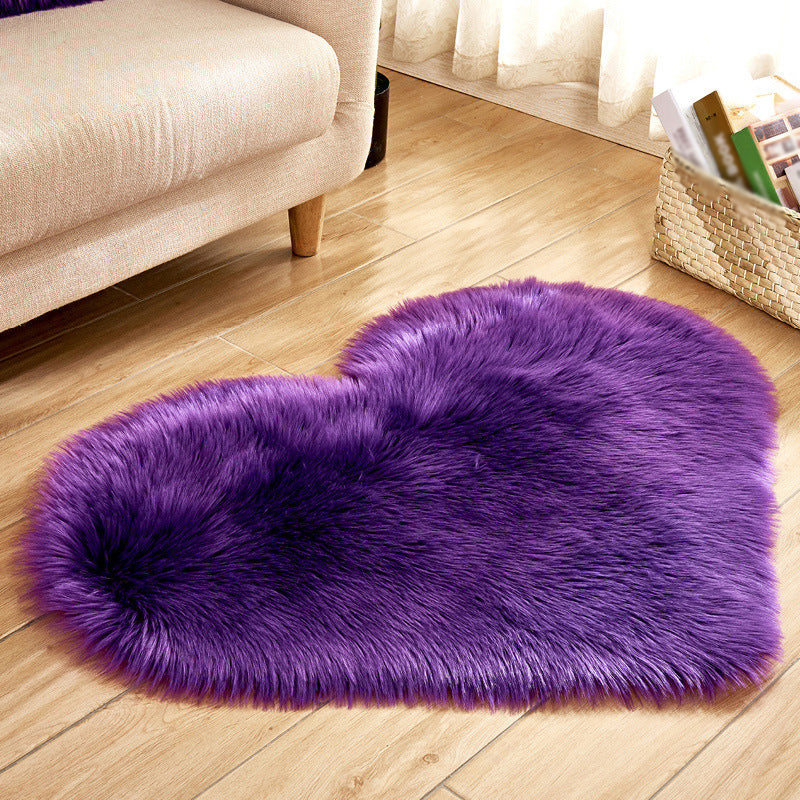 Red and Pink Modern Rug Shag Solid Color Rug Washable Carpet for Living Room Purple Clearhalo 'Area Rug' 'Casual' 'Rugs' Rug' 1624923