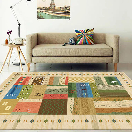 Americana Tribal Pattern Rug Multicolor Polyester Rug Machine Washable Non-Slip Area Rug for Bedroom Clearhalo 'Area Rug' 'Rugs' 'Southwestern' Rug' 1625082