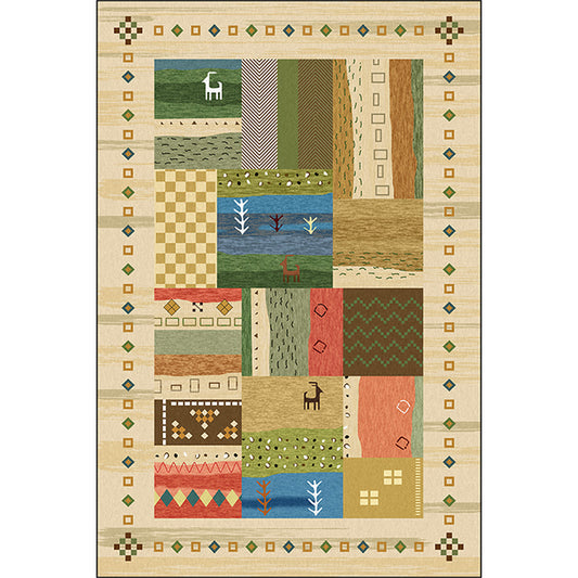 Americana Tribal Pattern Rug Multicolor Polyester Rug Machine Washable Non-Slip Area Rug for Bedroom Clearhalo 'Area Rug' 'Rugs' 'Southwestern' Rug' 1625083