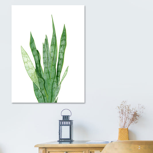 Botanic Canvas Print Rustic Trendy Leaf Painting Wall Art Decor in Green for Home Clearhalo 'Art Gallery' 'Canvas Art' 'Country Art Gallery' 'French Country' 'Rustic' Arts' 1625208