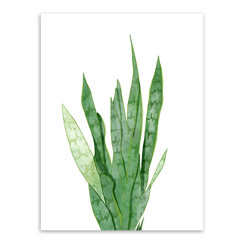 Botanic Canvas Print Rustic Trendy Leaf Painting Wall Art Decor in Green for Home Clearhalo 'Art Gallery' 'Canvas Art' 'Country Art Gallery' 'French Country' 'Rustic' Arts' 1625209