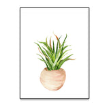 Pot Plant Wall Art Rustic Stylish Botanic Canvas Print in Green for Bedroom Clearhalo 'Art Gallery' 'Canvas Art' 'Country Art Gallery' 'French Country' 'Rustic' Arts' 1625300