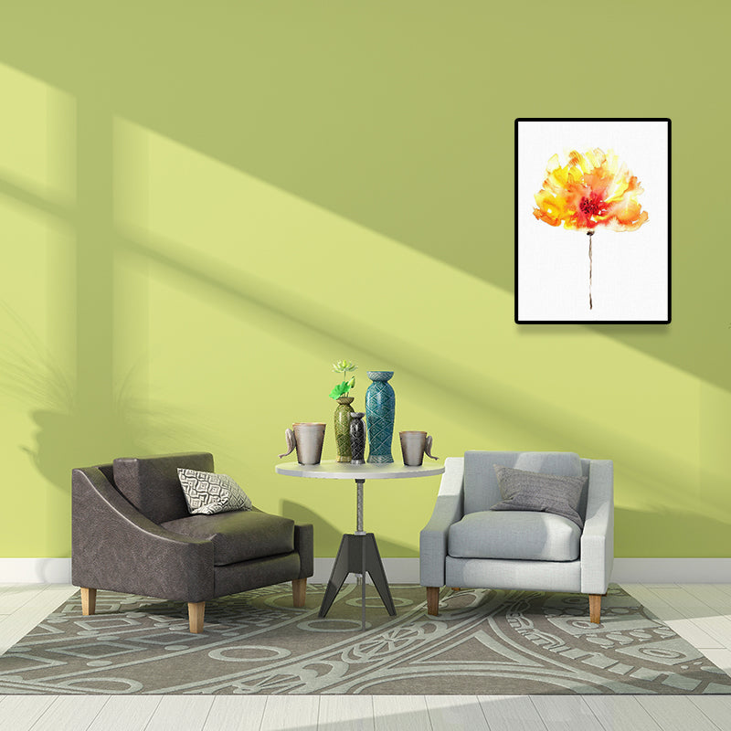 Rose Watercolor Painting Canvas for Girls Room Flower Print Wall Art in Pastel Color, Textured Clearhalo 'Art Gallery' 'Canvas Art' 'Country Art Gallery' 'French Country' 'Rustic' Arts' 1625418