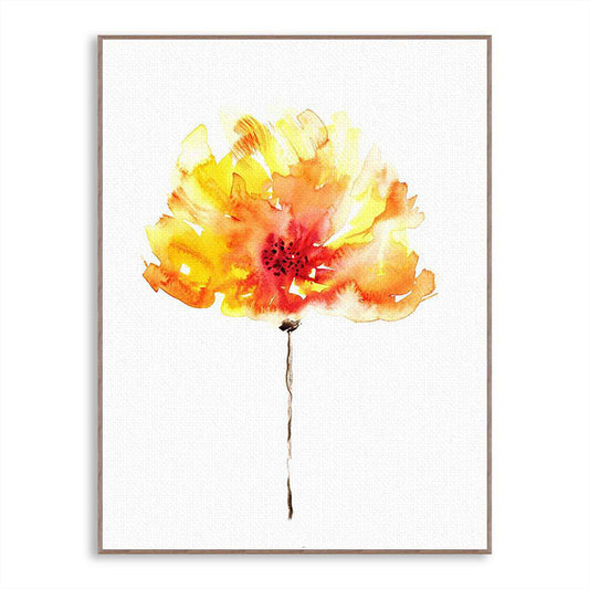 Rose Watercolor Painting Canvas for Girls Room Flower Print Wall Art in Pastel Color, Textured Clearhalo 'Art Gallery' 'Canvas Art' 'Country Art Gallery' 'French Country' 'Rustic' Arts' 1625419