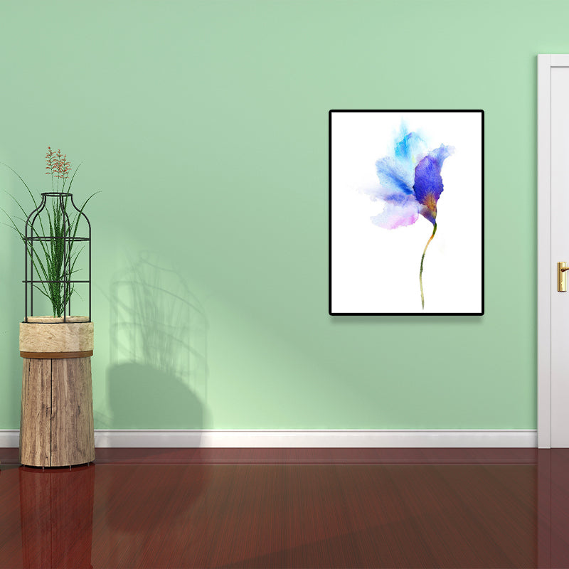 Rose Watercolor Painting Canvas for Girls Room Flower Print Wall Art in Pastel Color, Textured Clearhalo 'Art Gallery' 'Canvas Art' 'Country Art Gallery' 'French Country' 'Rustic' Arts' 1625432