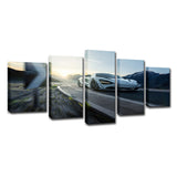 Sports Car Dashing Wall Art Black-White Modern Canvas Print for Boys Bedroom Clearhalo 'Art Gallery' 'Canvas Art' 'Contemporary Art Gallery' 'Modern' Arts' 1625601