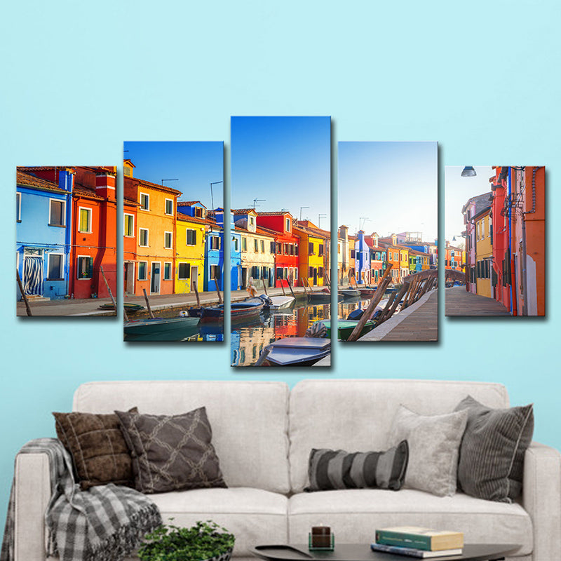 Multi-Piece Venice Canals Art Print Canvas Global Inspired Wall Decor for House Interior Clearhalo 'Art Gallery' 'Canvas Art' 'Contemporary Art Gallery' 'Modern' Arts' 1625634