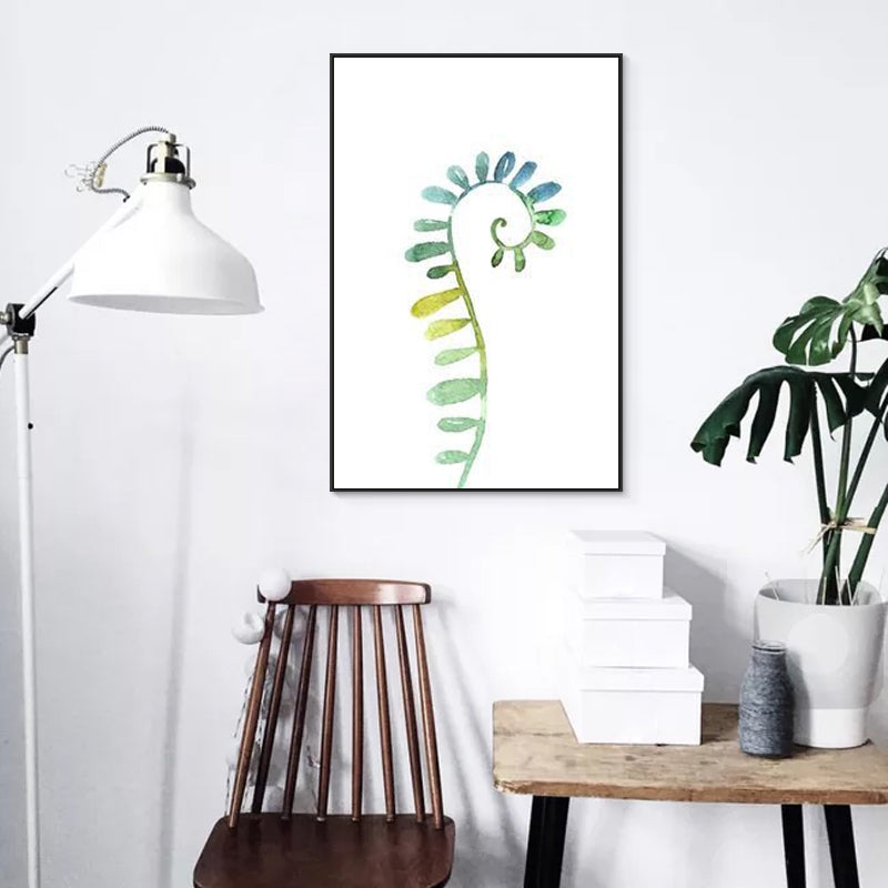 Green Leaves Print Wall Art Decor Textured Surface Countryside Living Room Canvas Clearhalo 'Art Gallery' 'Canvas Art' 'Country Art Gallery' 'French Country' 'Rustic' Arts' 1625669