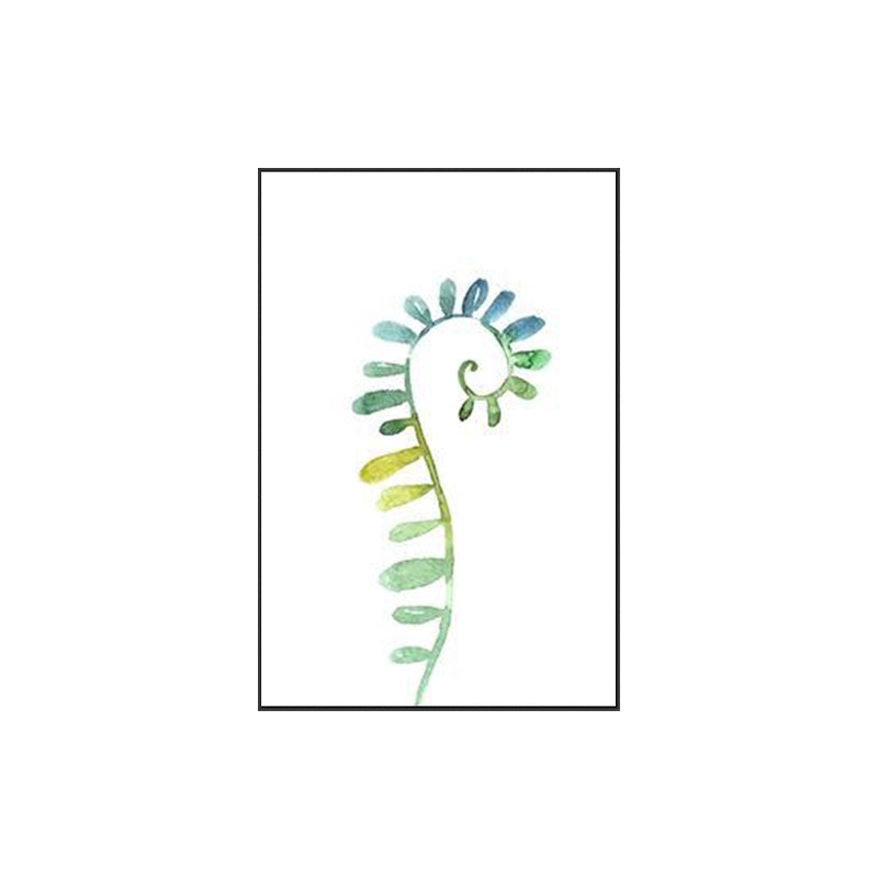 Green Leaves Print Wall Art Decor Textured Surface Countryside Living Room Canvas Clearhalo 'Art Gallery' 'Canvas Art' 'Country Art Gallery' 'French Country' 'Rustic' Arts' 1625671