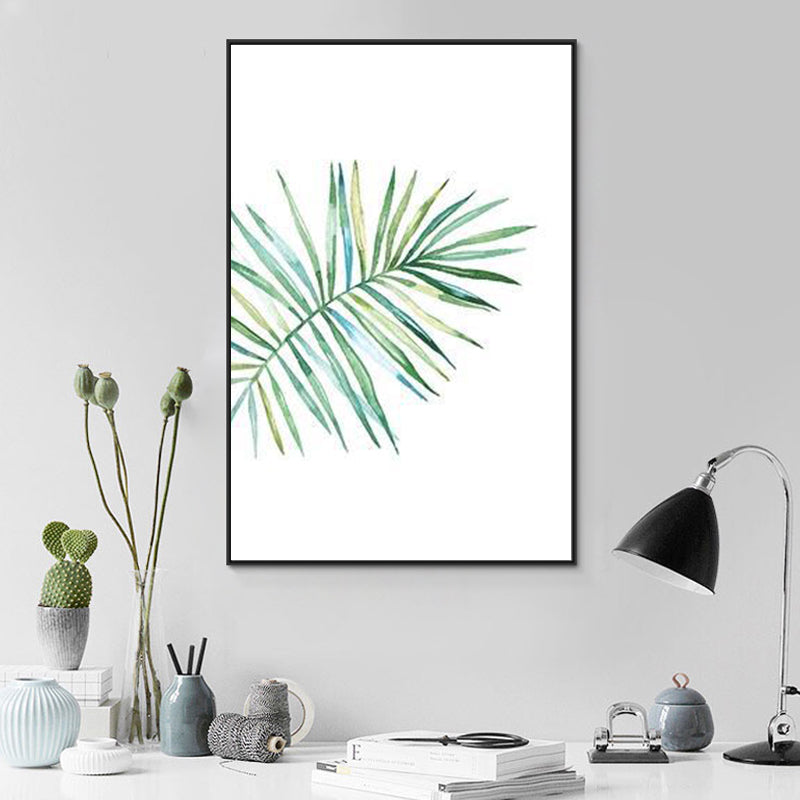 Green Leaves Print Wall Art Decor Textured Surface Countryside Living Room Canvas Green Design 2 Clearhalo 'Art Gallery' 'Canvas Art' 'Country Art Gallery' 'French Country' 'Rustic' Arts' 1625675