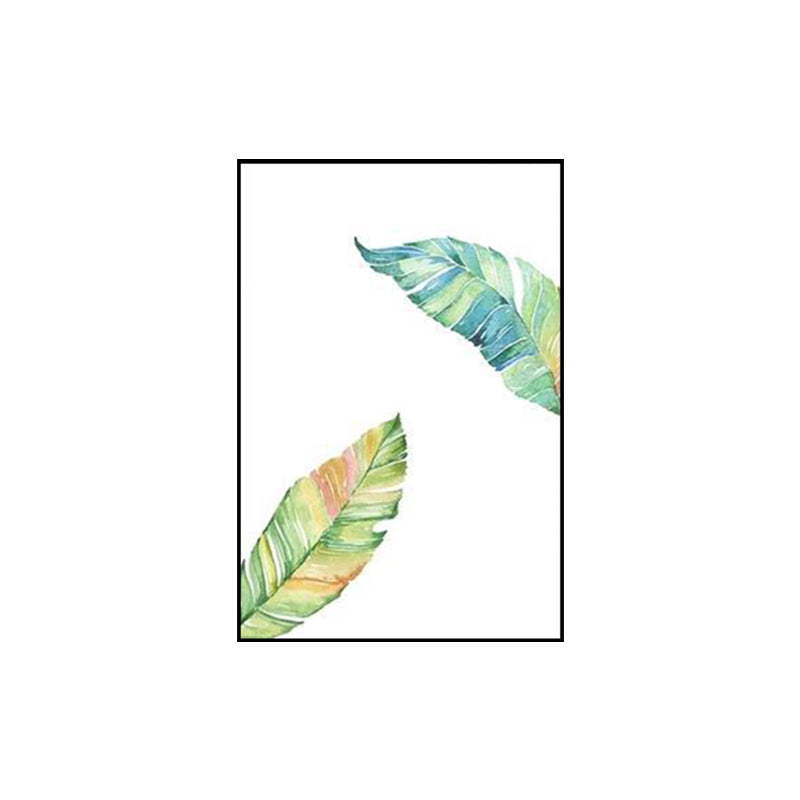 Green Leaves Print Wall Art Decor Textured Surface Countryside Living Room Canvas Clearhalo 'Art Gallery' 'Canvas Art' 'Country Art Gallery' 'French Country' 'Rustic' Arts' 1625685