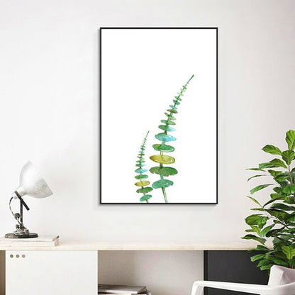 Green Leaves Print Wall Art Decor Textured Surface Countryside Living Room Canvas Green Design 4 Clearhalo 'Art Gallery' 'Canvas Art' 'Country Art Gallery' 'French Country' 'Rustic' Arts' 1625689
