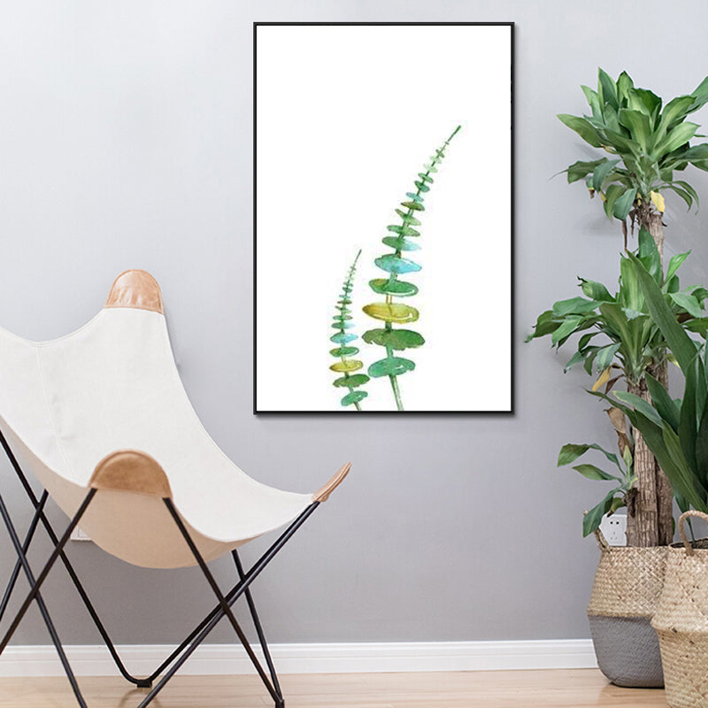 Green Leaves Print Wall Art Decor Textured Surface Countryside Living Room Canvas Clearhalo 'Art Gallery' 'Canvas Art' 'Country Art Gallery' 'French Country' 'Rustic' Arts' 1625691