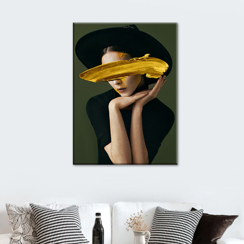 Glam Figure Wall Decor Canvas Textured Pastel Color Wall Art Print for Dining Room Clearhalo 'Arts' 'Canvas Art' 1625746