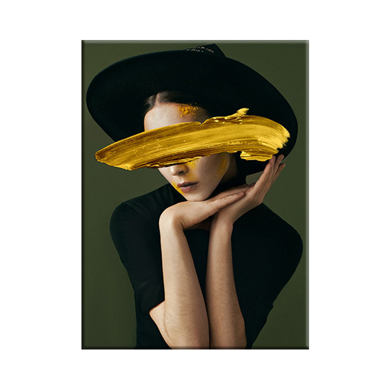 Glam Figure Wall Decor Canvas Textured Pastel Color Wall Art Print for Dining Room Clearhalo 'Arts' 'Canvas Art' 1625748