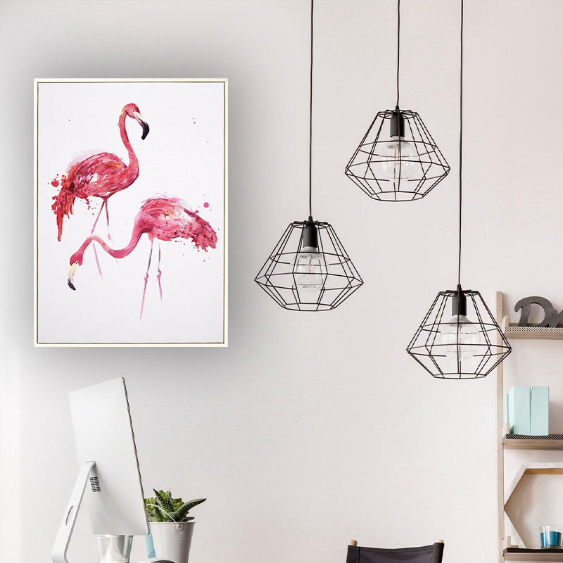 White Childrens Art Wall Decor Animal Painting Canvas Print for Dining Room, Texture Clearhalo 'Art Gallery' 'Canvas Art' 'Kids' Arts' 1625878