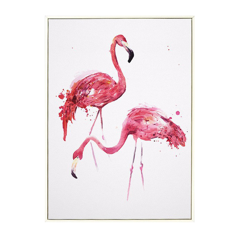 White Childrens Art Wall Decor Animal Painting Canvas Print for Dining Room, Texture Clearhalo 'Art Gallery' 'Canvas Art' 'Kids' Arts' 1625880