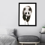 Black and White Panda Canvas Art Textured Asian Style Kids Bedroom Wall Decoration Clearhalo 'Arts' 'Canvas Art' 1625886