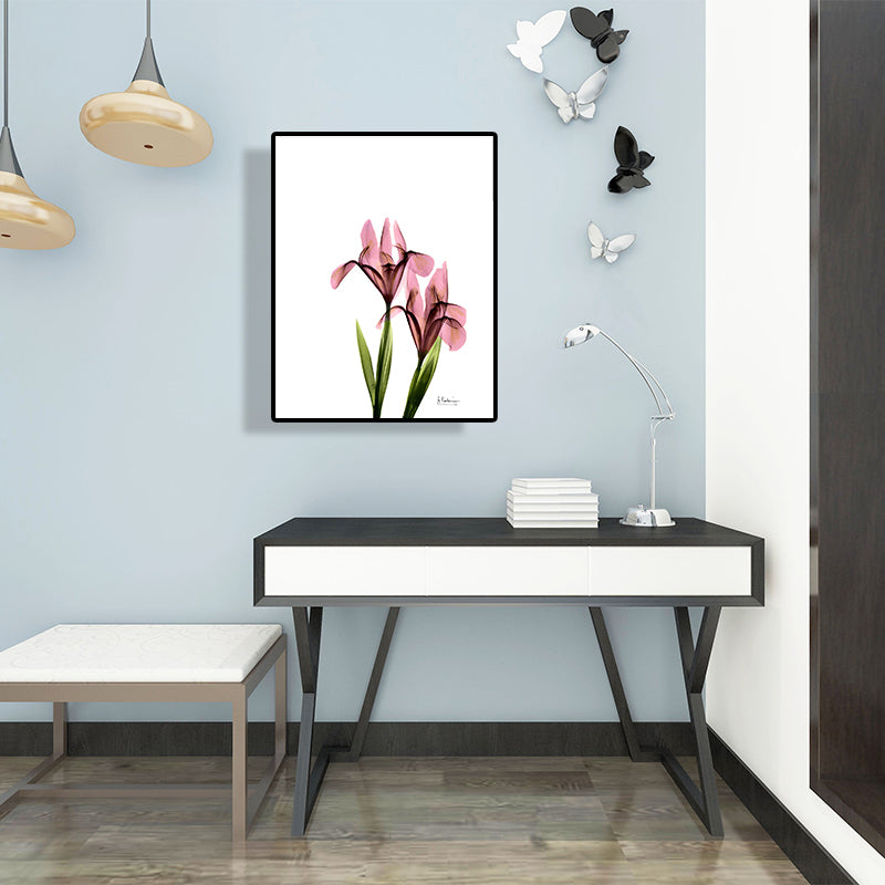 Flowers Painting Canvas Wall Art Farmhouse Textured Wall Decor for Girls Bedroom Clearhalo 'Art Gallery' 'Canvas Art' 'Country Art Gallery' 'French Country' 'Rustic' Arts' 1625899