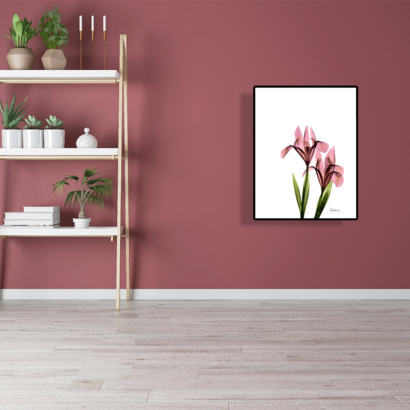 Flowers Painting Canvas Wall Art Farmhouse Textured Wall Decor for Girls Bedroom Clearhalo 'Art Gallery' 'Canvas Art' 'Country Art Gallery' 'French Country' 'Rustic' Arts' 1625900