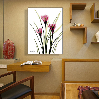 Flowers Painting Canvas Wall Art Farmhouse Textured Wall Decor for Girls Bedroom Pink Design 3 Clearhalo 'Art Gallery' 'Canvas Art' 'Country Art Gallery' 'French Country' 'Rustic' Arts' 1625912