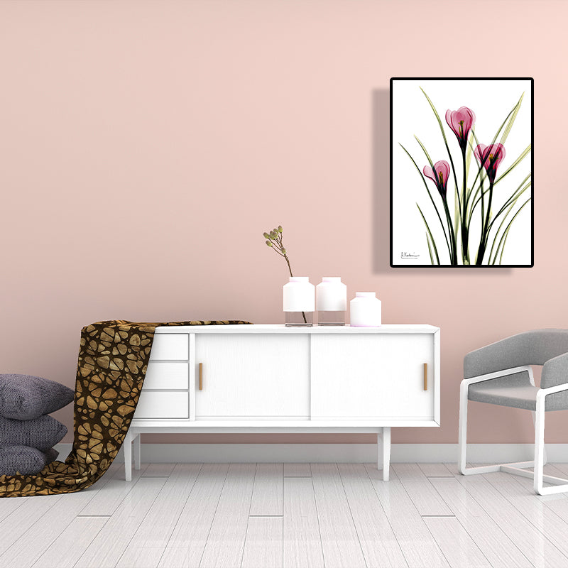 Flowers Painting Canvas Wall Art Farmhouse Textured Wall Decor for Girls Bedroom Clearhalo 'Art Gallery' 'Canvas Art' 'Country Art Gallery' 'French Country' 'Rustic' Arts' 1625914