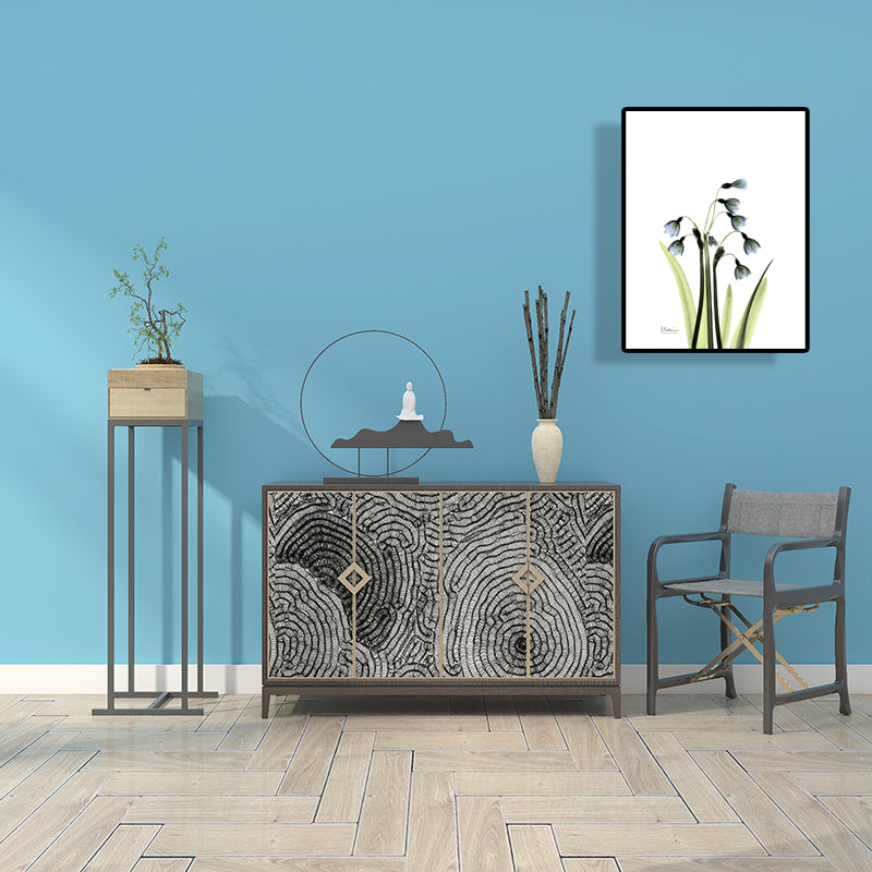 Flowers Painting Canvas Wall Art Farmhouse Textured Wall Decor for Girls Bedroom Green Design 2 Clearhalo 'Art Gallery' 'Canvas Art' 'Country Art Gallery' 'French Country' 'Rustic' Arts' 1625926