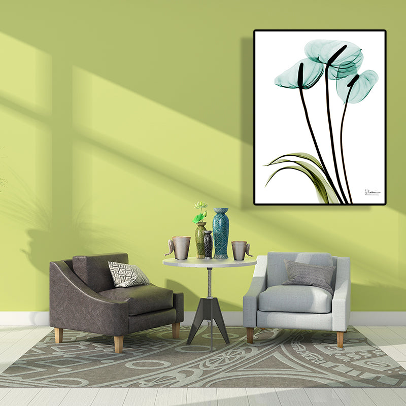 Flowers Painting Canvas Wall Art Farmhouse Textured Wall Decor for Girls Bedroom Clearhalo 'Art Gallery' 'Canvas Art' 'Country Art Gallery' 'French Country' 'Rustic' Arts' 1625935