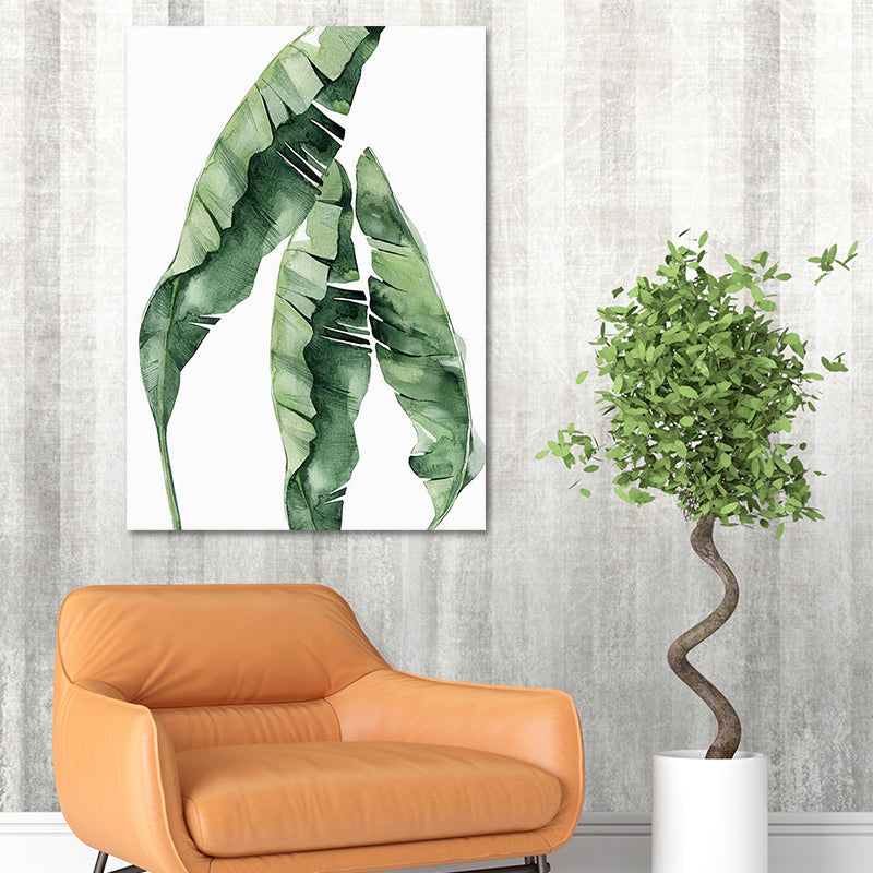 Green Plant Leaves Canvas Art Textured Country Style Dining Room Wall Decoration Green Design 3 Clearhalo 'Art Gallery' 'Canvas Art' 'Country Art Gallery' 'French Country' 'Rustic' Arts' 1625986