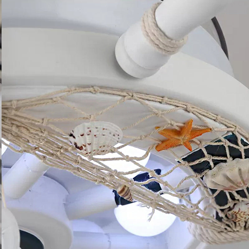 Metal Rudder Shaped Fan Light Nautical