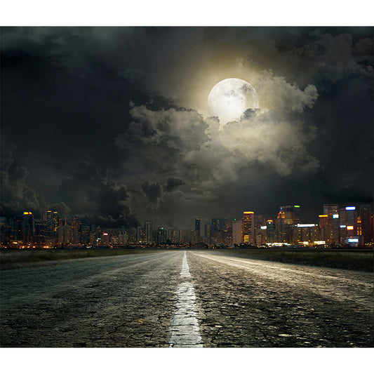 Quiet Roadway Scenery Mural Decal for Dining Room Summer Wall Covering, Customised Clearhalo 'Wall Decor' 'Wall Mural' 1627021