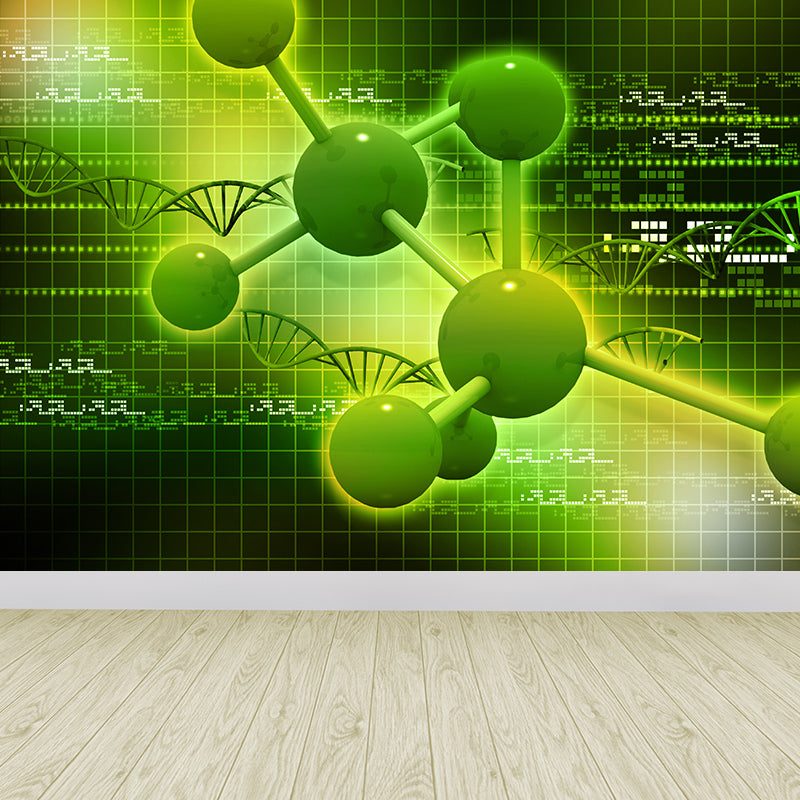 Dark Color Abstract Mural Wallpaper for Decoration Modern Living Room Wall Covering Green Clearhalo 'Wall Decor' 'Wall Mural' 1627073