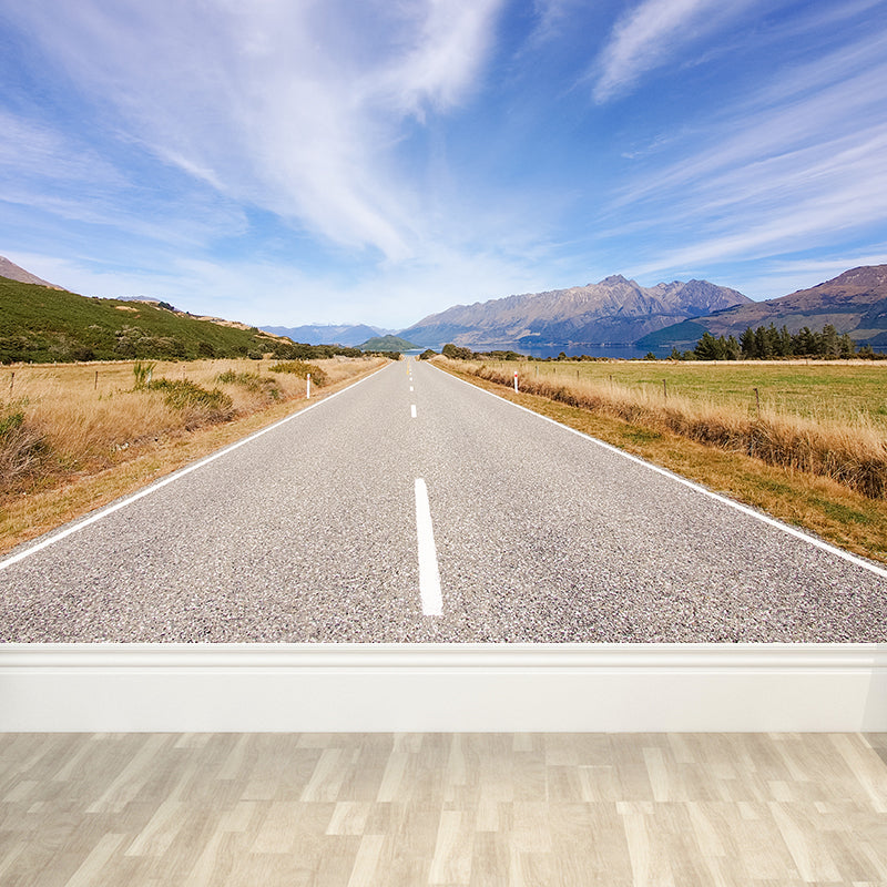 Contemporary Road Mural Decal Light Color Waterproofing Wall Covering for Living Room Clearhalo 'Wall Decor' 'Wall Mural' 1627200