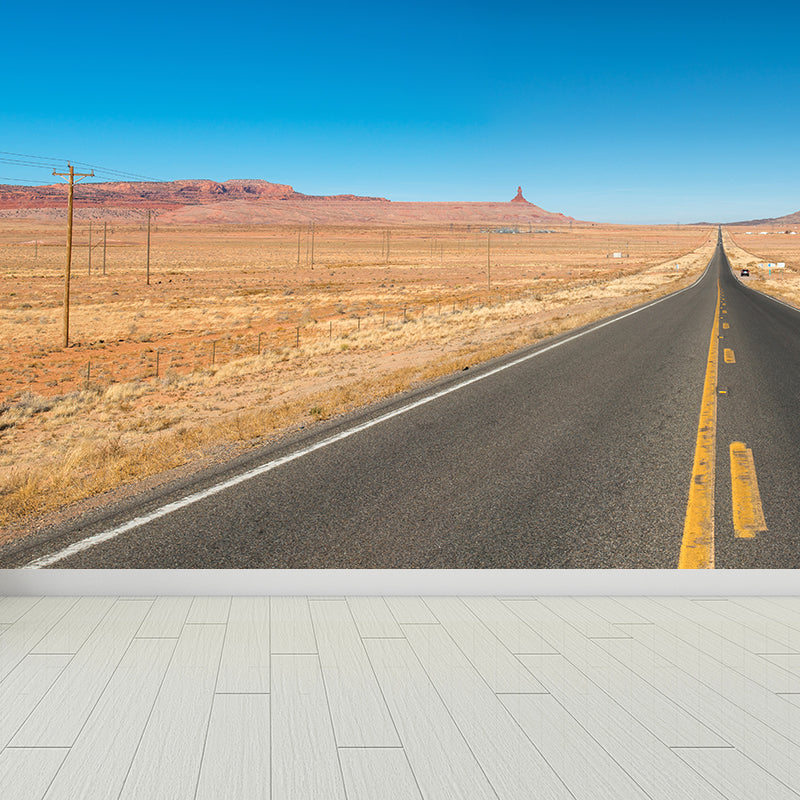 Contemporary Road Mural Decal Light Color Waterproofing Wall Covering for Living Room Clearhalo 'Wall Decor' 'Wall Mural' 1627205