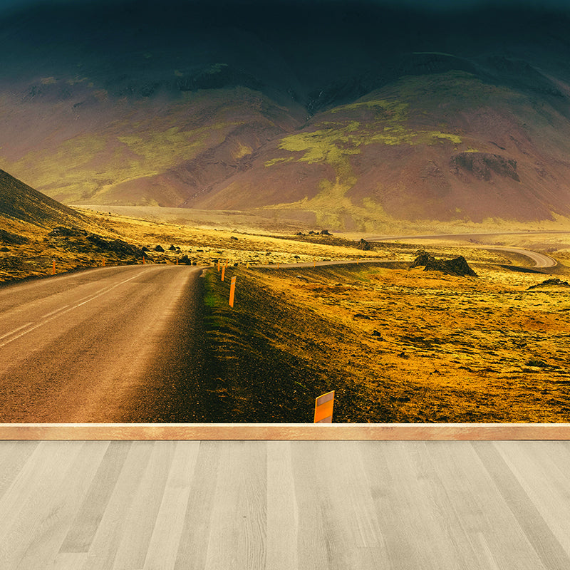 Giant Contemporary Wall Mural in Light Color Road and Sky Wall Decor, Custom Printed Clearhalo 'Wall Decor' 'Wall Mural' 1627229