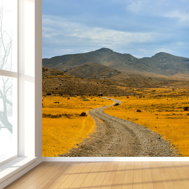 Giant Contemporary Wall Mural in Light Color Road and Sky Wall Decor, Custom Printed Clearhalo 'Wall Decor' 'Wall Mural' 1627235