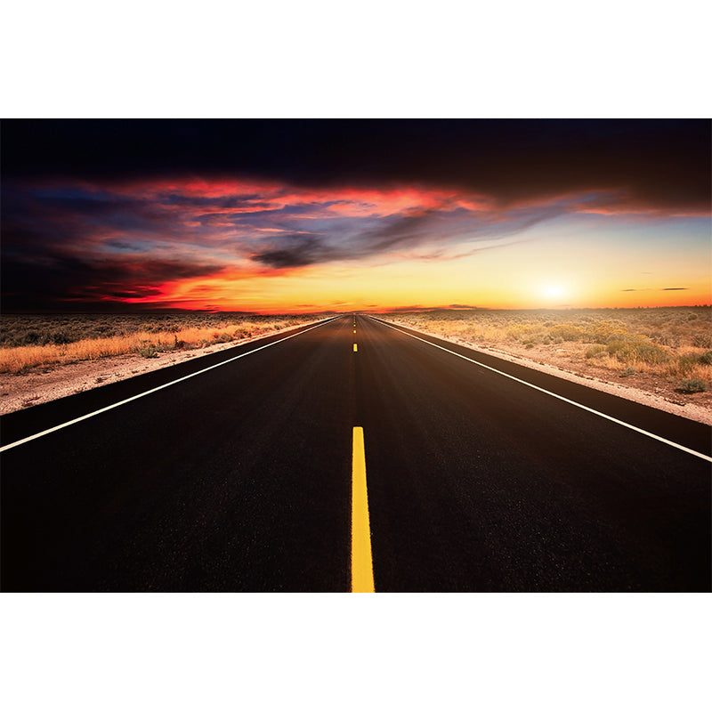 Modern Express Way Mural Non-Woven Stain Resistant Light Color Wall Art for Living Room Clearhalo 'Wall Decor' 'Wall Mural' 1627241