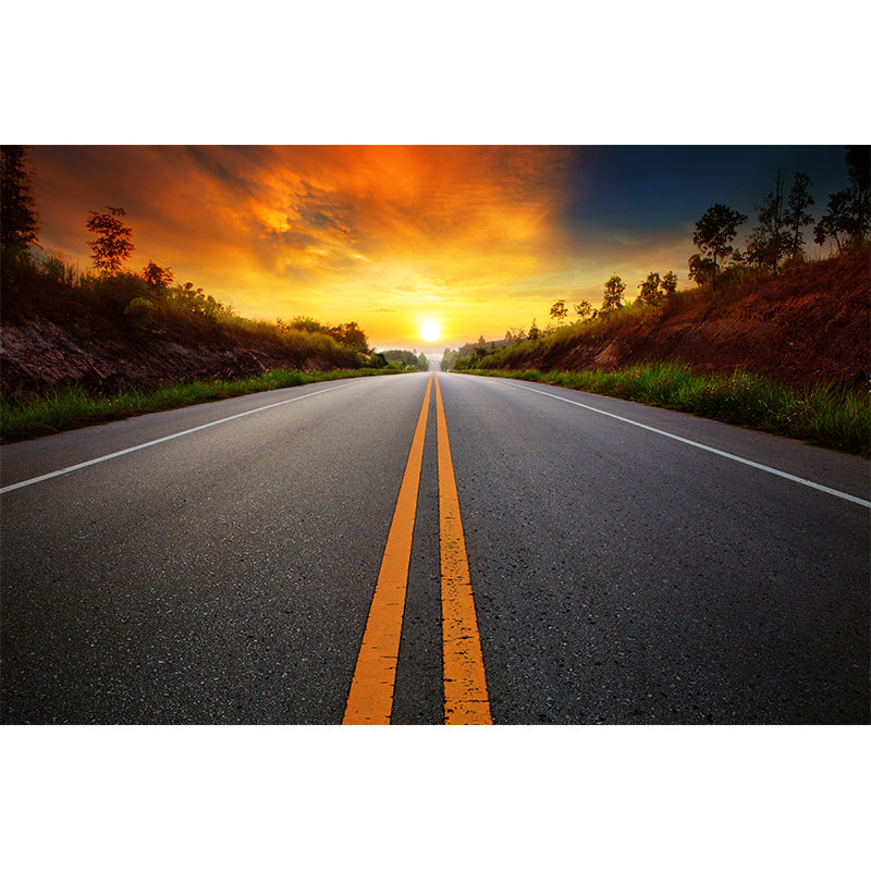 Modern Express Way Mural Non-Woven Stain Resistant Light Color Wall Art for Living Room Clearhalo 'Wall Decor' 'Wall Mural' 1627246