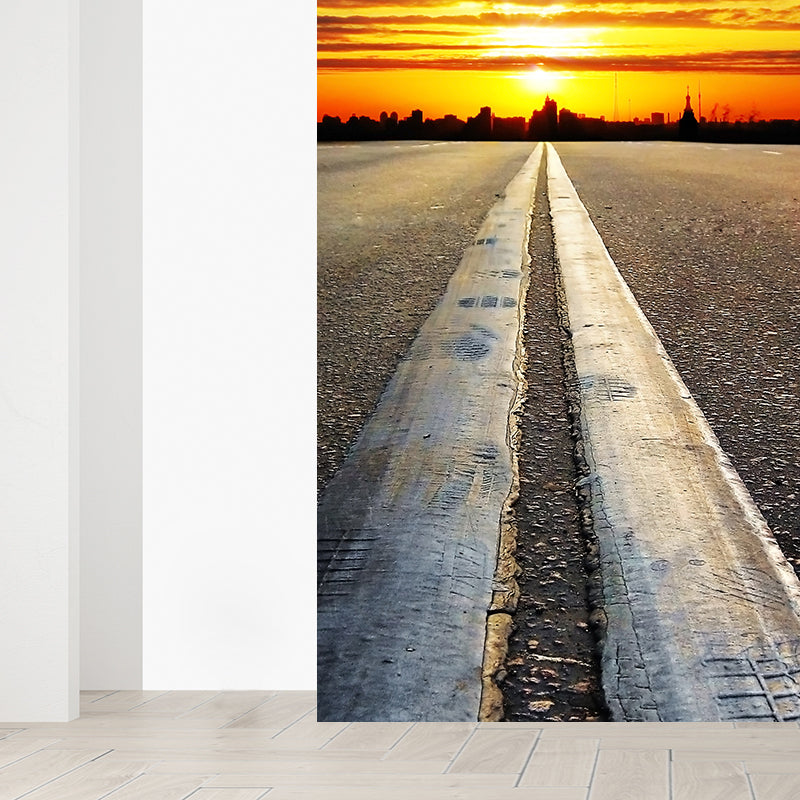 Modern Express Way Mural Non-Woven Stain Resistant Light Color Wall Art for Living Room Clearhalo 'Wall Decor' 'Wall Mural' 1627250