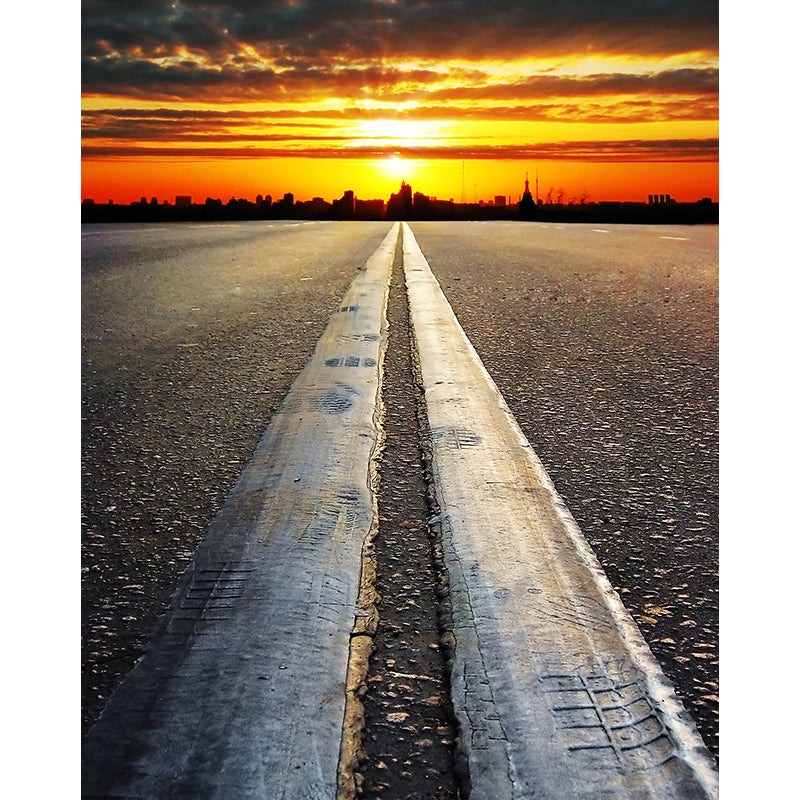 Modern Express Way Mural Non-Woven Stain Resistant Light Color Wall Art for Living Room Clearhalo 'Wall Decor' 'Wall Mural' 1627251