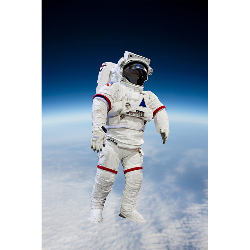 Photography Style Planet Wall Mural for Living Room, Blue, Custom Size Available Clearhalo 'Wall Decor' 'Wall Mural' 1627296