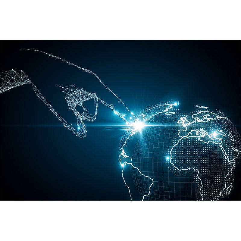 Illustration Style Abstract Mural Decal for Living Room, Dark Color, Personalise Clearhalo 'Wall Decor' 'Wall Mural' 1627321