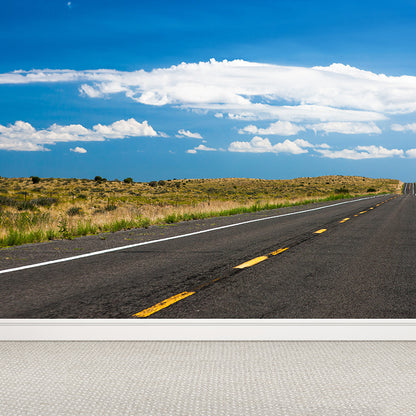 Stain-Proof Highway Wall Mural Non-Woven Texture Modern Wall Decor for Girls Room Sky Blue Clearhalo 'Wall Decor' 'Wall Mural' 1627338