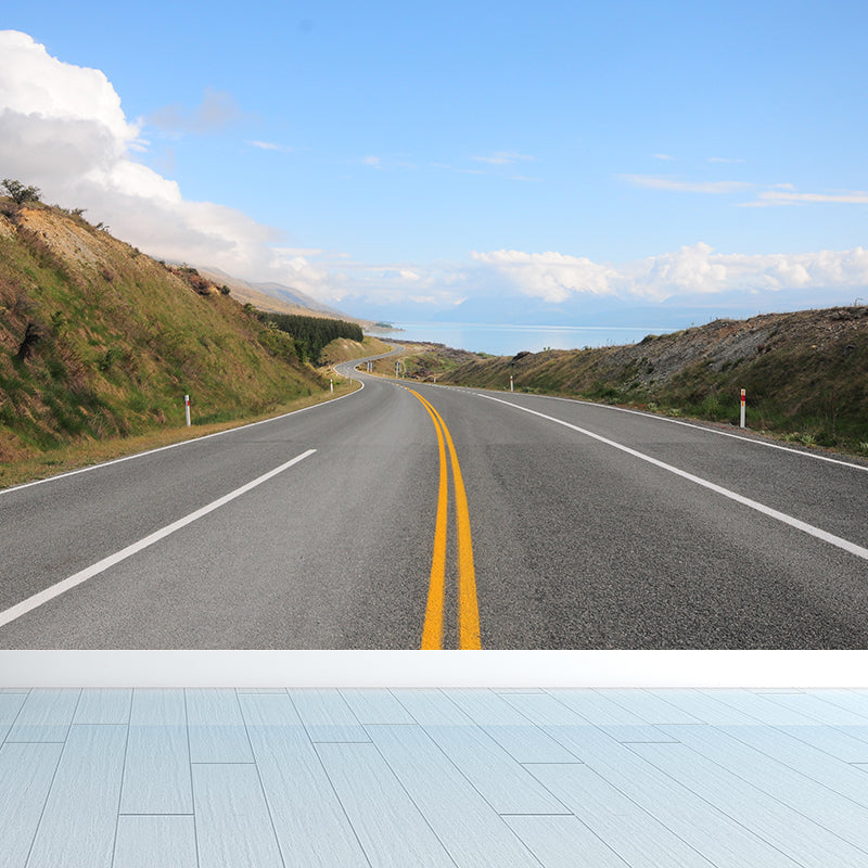 Stain-Proof Highway Wall Mural Non-Woven Texture Modern Wall Decor for Girls Room Clearhalo 'Wall Decor' 'Wall Mural' 1627345