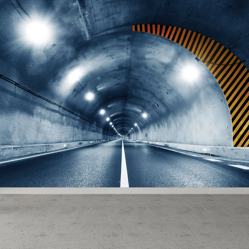 Highway Mural Wallpaper Light Color Contemporary Wall Covering for Girls Bedroom Clearhalo 'Wall Decor' 'Wall Mural' 1627364