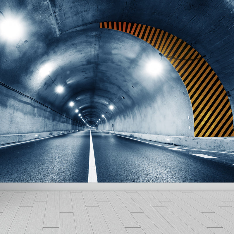 Highway Mural Wallpaper Light Color Contemporary Wall Covering for Girls Bedroom Clearhalo 'Wall Decor' 'Wall Mural' 1627365