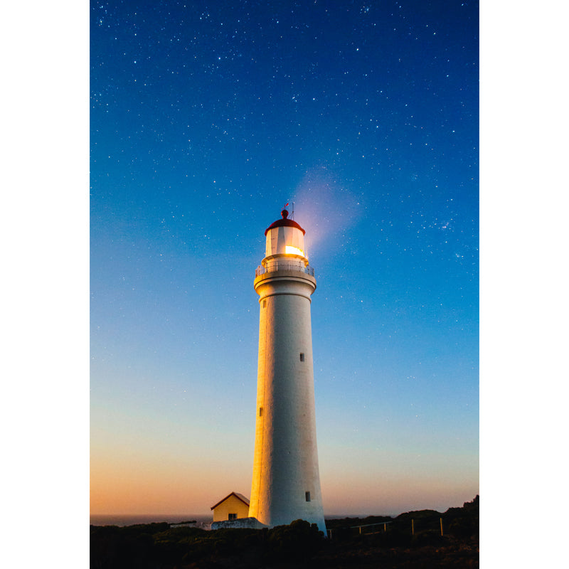 Large Lighthouse Mural Wallpaper Coastal Sea Landscape Wall Covering in Pastel Color Clearhalo 'Wall Decor' 'Wall Mural' 1627431