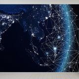 Modern Abstract Mural Decal Dark Color Water Resistant Wall Covering for Bathroom Clearhalo 'Wall Decor' 'Wall Mural' 1627440